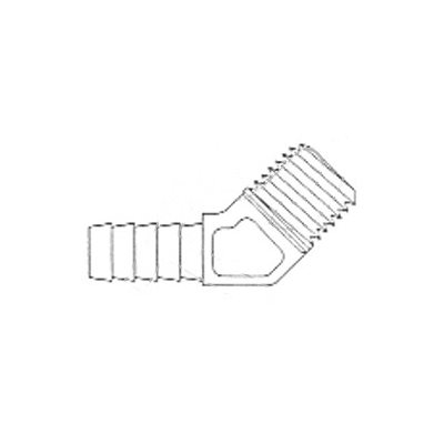 Embout de Tuyau 45° ID 1 / 4 X MPT 1 / 8 Embout de Tuyau 45° ID 1 / 4 X MPT 1 / 8