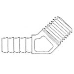 45° Hose Barb ID 1 / 2 X MPT 3 / 8