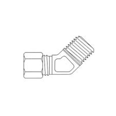 Coude à Compression 45° Male T5 / 8 X 1 / 2 Coude à Compression 45° Male T5 / 8 X 1 / 2