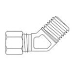 45° Compression Male Elbow T1 / 2 X 1 / 2