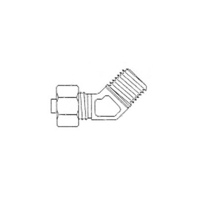Coude 45° Male à Compression en Laiton T5 / 16 X MPT1 / 8 Coude 45° Male à Compression en Laiton T5 / 16 X MPT1 / 8
