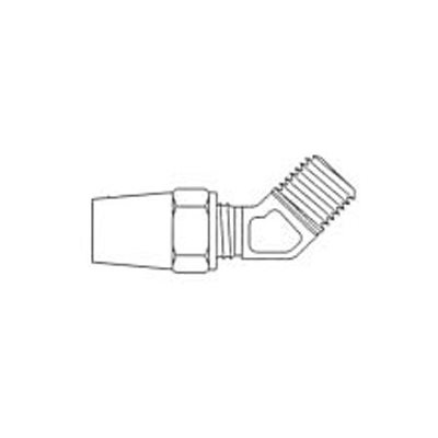 Copper 45° Male Pipe Elbow Air Brake T5 / 8 X MPT1 / 2