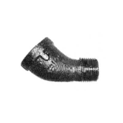45° Street Elbow Black Malleable Pipe Fittings 1 / 8