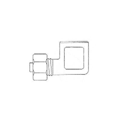 Coude Femelle 90° à Compression en Laiton T1 / 4 X FPT1 / 8