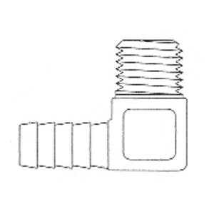 Embout de Tuyau 90° ID 1'' X MPT 3 / 4