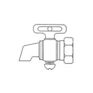 Brass Air Cock 90° Male Drain Type (male pipe one end)