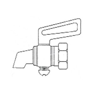 Brass Air Cock 90° Male Drain Type (pipe one end) 