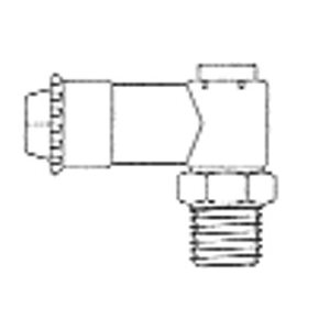 Coude 90° Mâle de Nylon Pousse-Clip 1 / 4