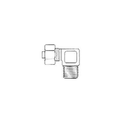 Coude Mâle 90° à Compression en Laiton T3 / 8 X MPT1 / 8