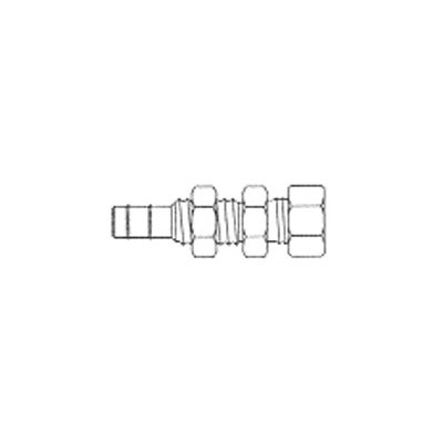 Adaptateur Cloison de Raccord à Clip sur le Tuyau T1 / 4 X T1 / 4 Adaptateur Cloison de Raccord à Clip sur le Tuyau T1 / 4 X T1 / 4