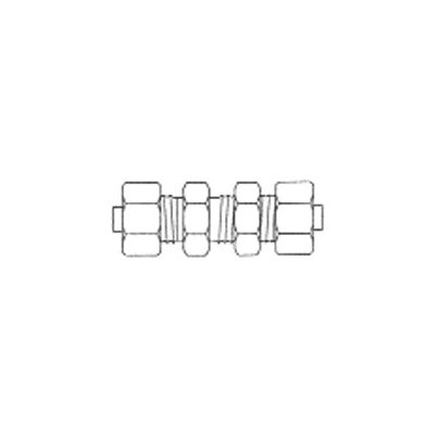 Brass Compression Bulkhead Union T1 / 4 X T1 / 4 Brass Compression Bulkhead Union T1 / 4 X T1 / 4