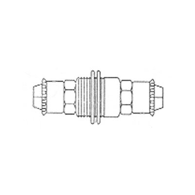 Poly-Push Nylon Bulkhead Union T1 / 4 X T1 / 4