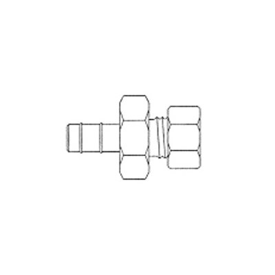 Adaptor de Compression de Raccord à Clip sur le Tuyau T1 / 4 X T1 / 4 Adaptor de Compression de Raccord à Clip sur le Tuyau T1 / 4 X T1 / 4