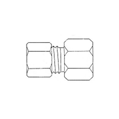 Compression Adaptor (female compression x male compression) F1 / 4 x M3 / 8 Compression Adaptor (female compression x male compression) F1 / 4 x M3 / 8