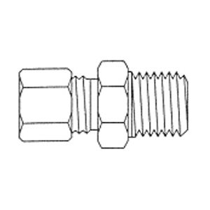 Compression Adaptor (tube x male pipe plated) 3 / 8