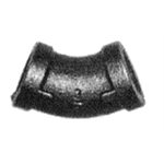 45° Elbow Black Malleable Pipe Fitting 1 / 4