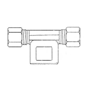 Compression Female Branch Tee (Tube x Tube x Female Pipe)