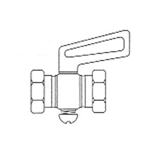 Brass Air Cock Female Coupling (female pipe both end) 