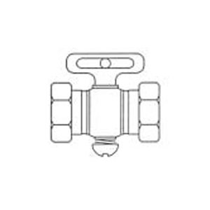 Brass Air Cock Female Coupling (pipe both ends)