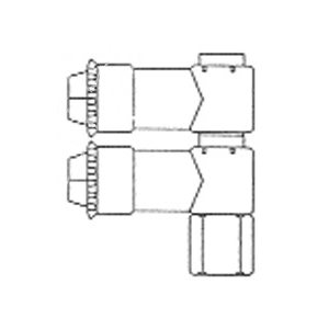 Té Pivotant Femelle de Nylon Pousse-Clip 1 / 4