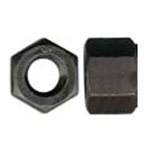 1 / 4 X 7 / 16 Écrous Hexagonaux Double Épaisseur UNF Noir (Vrac)