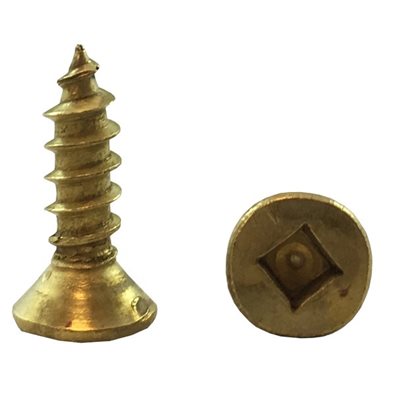 5 X 5 / 8 Wood Screws for Cabinet Hinges Socket, Antique Brass Plated