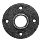 Floor Flange Black Malleable Pipe Fitting 1-1 / 4