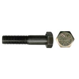 1" Boulon à Tête Hexagonale Semi-Fileté GR 8 UNC Noir (Vrac)