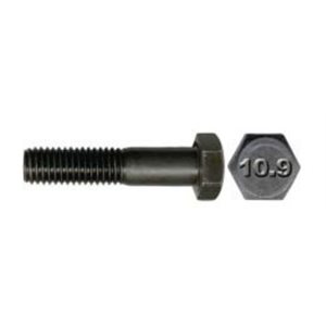 10MM-1.00 Boulon à Tête Hexagonale Semi-Fileté Noir Filets Extra Fins GR 10.9