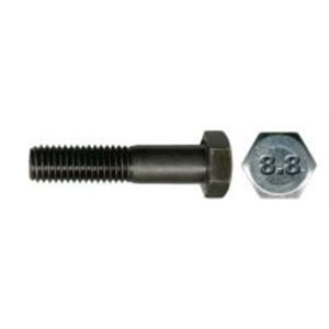 10MM-1.00 Boulon à Tête Hexagonal Semi-Fileté Noir UNF Filet Fins GR 8.8