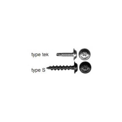 8 X 1 / 2 Vis Pour Lattes Métalliques, Type Tek Plaqué Zinc