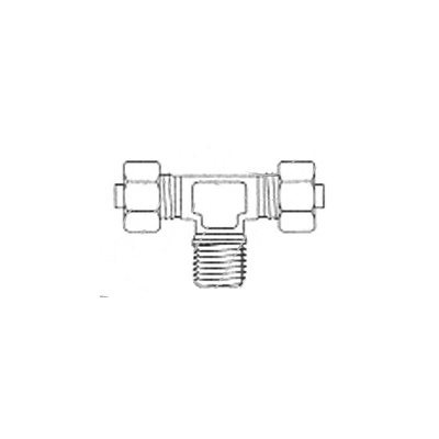 Té de Branche Mâle à Compression en Laiton T5 / 16 X T5 / 16 X MPT1 / 8 Té de Branche Mâle à Compression en Laiton T5 / 16 X T5 / 16 X MPT1 / 8