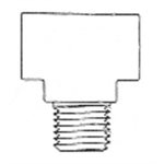 Male Branch Tee Inverted Flare T 1 / 2 X T 1 / 2 X MPT 3 / 8