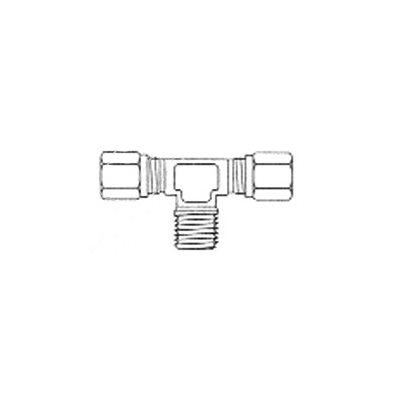 Té de Branche Mâle Raccord de Frein à Air en Cuivre T3 / 8 X Male Pipe 1 / 8 Té de Branche Mâle Raccord de Frein à Air en Cuivre T3 / 8 X Male Pipe 1 / 8
