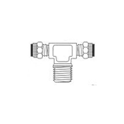 Té de Branche Mâle Flo Pour Tuyau T1 / 2 X T1 / 2 X MPT3 / 8 Té de Branche Mâle Flo Pour Tuyau T1 / 2 X T1 / 2 X MPT3 / 8
