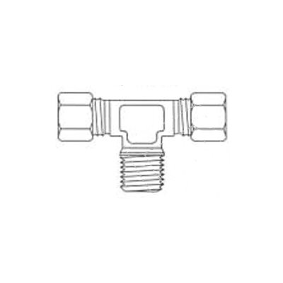 Té à Compression de Branche Mâle T5 / 16 X 1 / 8