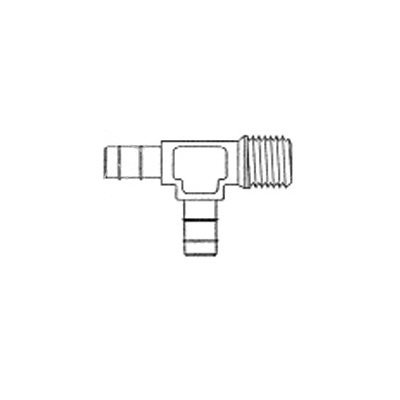 Male Run Tee Poly-Brab Brass Fitting T3 / 8 X MPT1 / 8 X T3 / 8 Male Run Tee Poly-Brab Brass Fitting T3 / 8 X MPT1 / 8 X T3 / 8