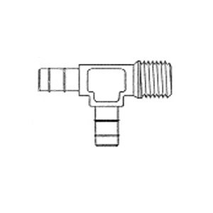 Male Run Tee Poly-Brab Brass Fitting 1 / 4