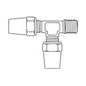 Male Run Tee Air Brake Fitting for Copper Tubing 1 / 2