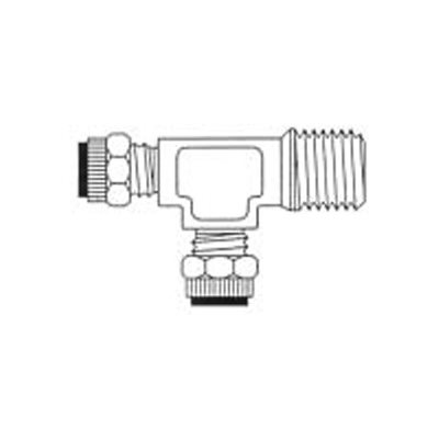 Male Run Tee Flo Fitting T1 / 8 X MPT1 / 8 X T1 / 8