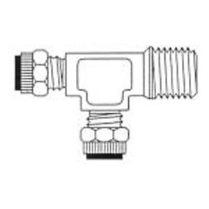 Male Run Tee Flo Fitting T1 / 2 X MPT3 / 8 X T1 / 2