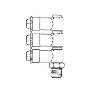 Poly-Push Nylon Male Swivel Manifold 3 Niveaux 1 / 4