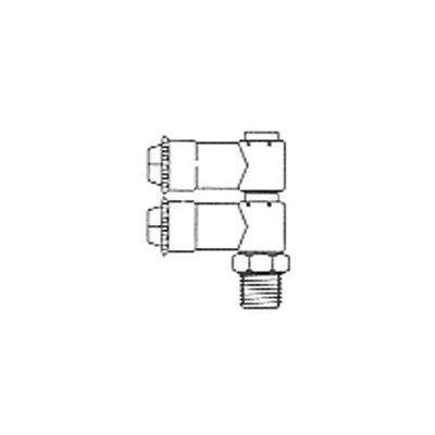 Té Pivotany Mâle de Nylon Pousse-Clip T1 / 4 X MPT1 / 8 Té Pivotany Mâle de Nylon Pousse-Clip T1 / 4 X MPT1 / 8