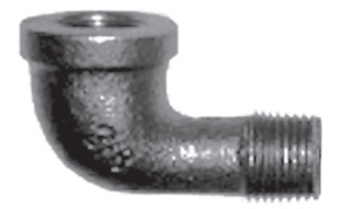 90° Street Elbow Black Malleable Pipe Fitting 1 / 8