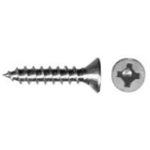 #10 Vis à Métal Tête Plate, Plaqué Zinc (Vrac)