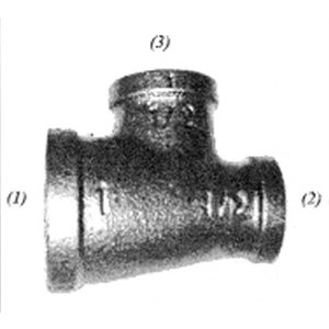 Té Réducteur (réduisant ou augmentant sur le branchement ou le collecteur) 3 / 4 X 1 / 2