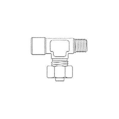 Brass Compression Street Tee FPT1 / 8 X MPT1 / 8 X T1 / 4 Brass Compression Street Tee FPT1 / 8 X MPT1 / 8 X T1 / 4
