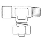Brass Compression Street Tee FPT1 / 4 X MPT1 / 4 X T3 / 8