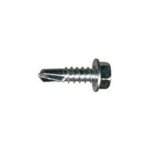 #10 Vis à Tête Hexagonal Plaqué Zinc Auto-Perforeuse (TEK)