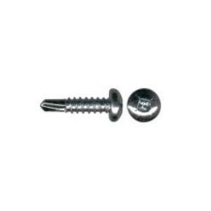 #10 Vis à Tête Pan, Prise Carré, Plaqué Zinc Type Auto-Perceuses (TEK)